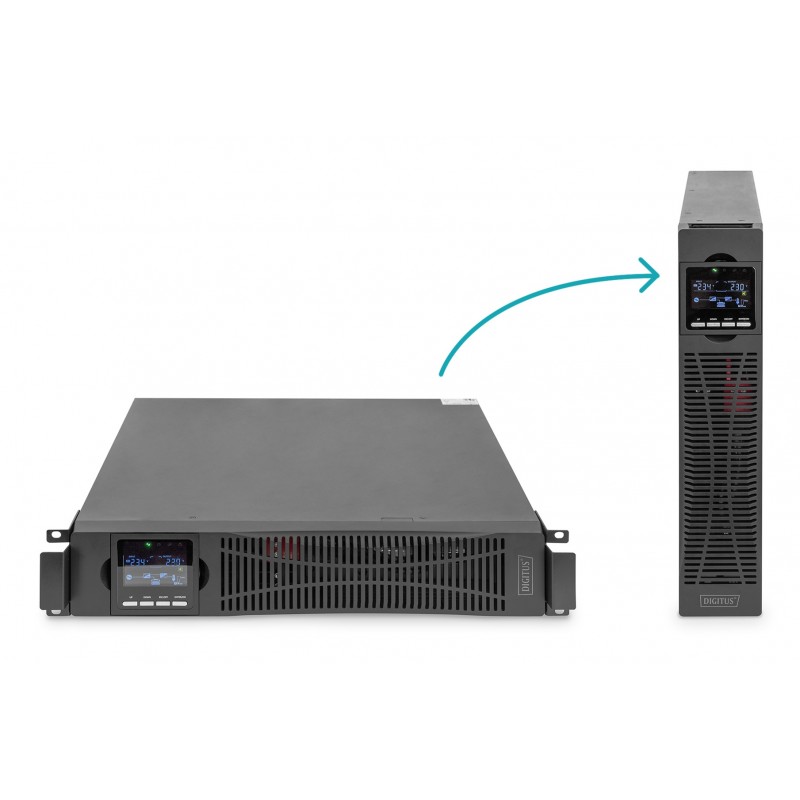 Digitus ДБЖ OnLine, 1500VA/1500W, LCD, Rack/Tower