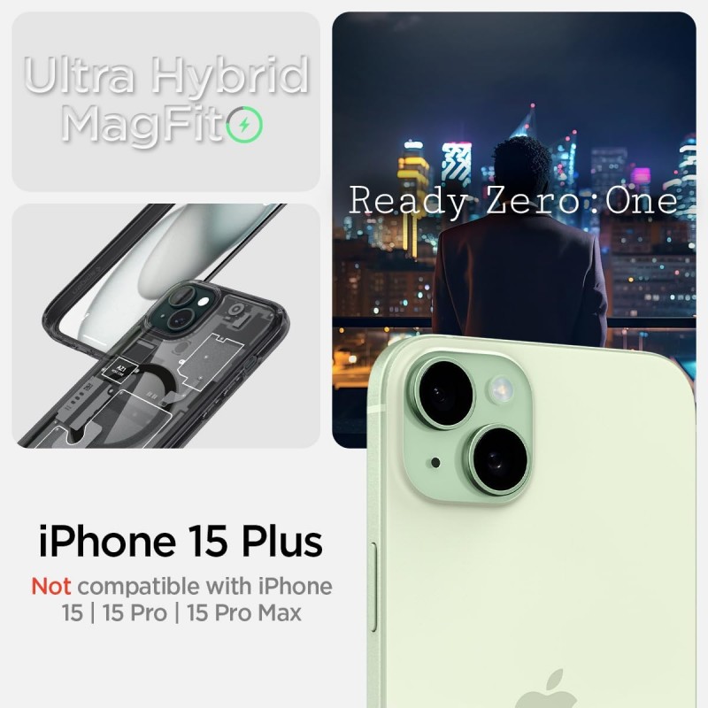 Spigen Чохол для Apple iPhone 15 Plus Ultra Hybrid MagFit, Zero One