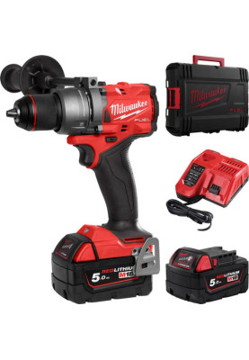 Milwaukee Шурупокрут-дриль акумуляторний FPD3-502X 18В 2х5А·рік 158Нм 0·2100об·хв ЗП M12-18C кейс 2.2кг