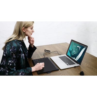 Huion Графічний планшет 10"x6.2" H1060P, MicroUSB, чорний