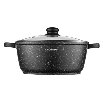 ARDESTO Кастрюля зі скляною кришкою Gemini Anzio, 5л, алюміній, чорний