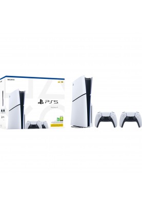 PlayStation Ігрова консоль 5 Slim Blu-ray (2 геймпади Dualsense)