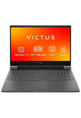 HP Ноутбук HP Victus 15-fb3014ua 15.6" FHD IPS AG, AMD R5-8645HS, 16GB, F512GB, NVD2050-4, DOS, сірий