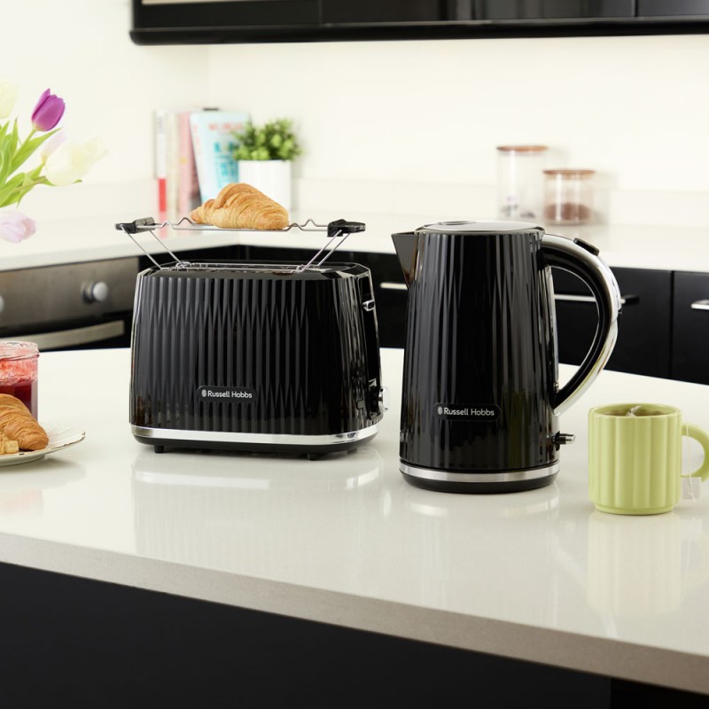 Russell Hobbs Тостер Eden 800Вт, пластик, підігрів, розморожування, чорний