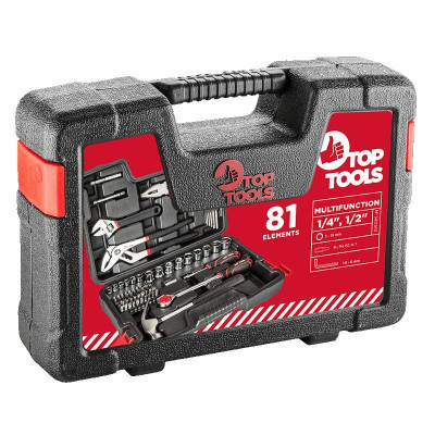 Top Tools Набір інструментів, 1/2", 1/4", 81шт, універсальний