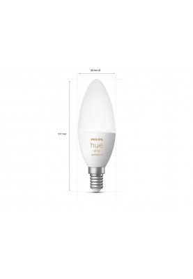 Philips Hue Лампа розумна E14, 5.2W(40Вт), 2200K-6500K, Tunable white, ZigBee, Bluetooth, димування