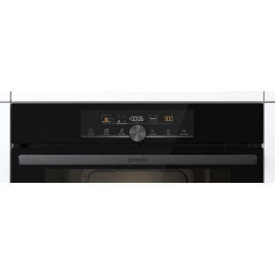 Gorenje Духовий шафа електричний, 77л, A+, пара, дисплей, IconTouch, чорний