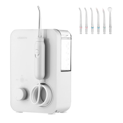 ARDESTO Іригатор стаціонарний, чаша 600 мл, від мережі , 7 насадок, білий