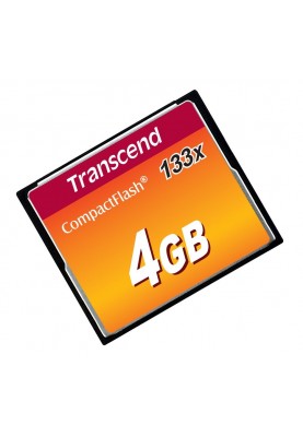 Transcend 133x CompactFlash (Standard)[Карта пам'яті CF 4GB 133X]