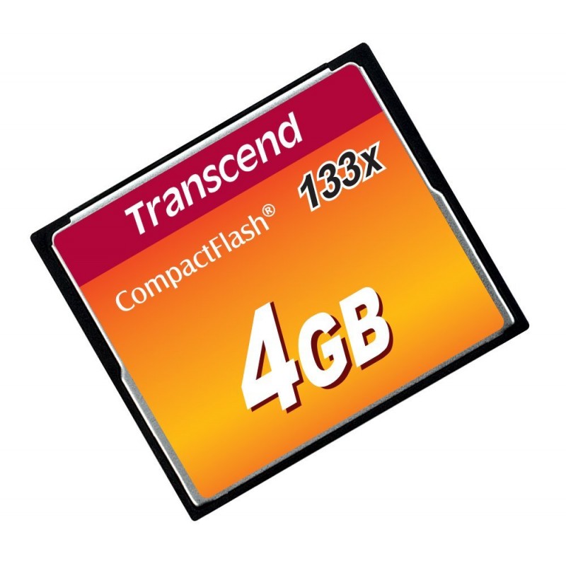 Transcend 133x CompactFlash (Standard)[Карта пам'яті CF 4GB 133X]