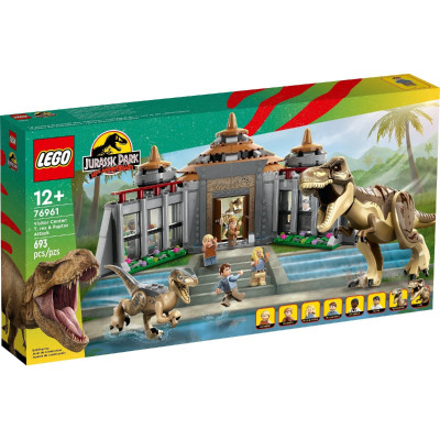LEGO Конструктор Jurassic Park Центр відвідувачів: Атака тиранозавра й раптора