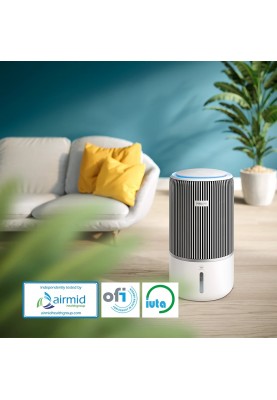 Philips Очисник-зволожувач повітря Series 3400, 78м2, 300м3/год, 3-х шар. HEPA фільтр +вугільний фільтр, Wi-Fi, 5 режими, білий