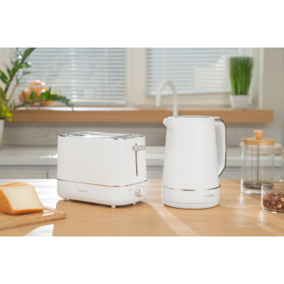 ARDESTO Тостер T-F420B, 800Вт, пластик, 2 слоти, білий ARDESTO Тостер T-F420B, 800Вт, пластик, 2 слоти, білий