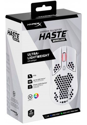 HyperX Миша Pulsefire Haste WL, White