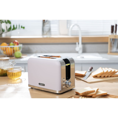 ARDESTO Тостер T-F500L, 800Вт, метал, 2 слоти, ліловий+сріблястий