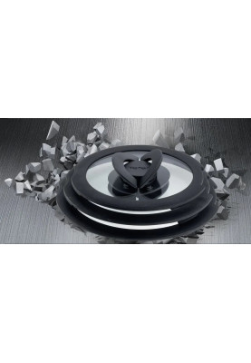 Tefal Набір скляних кришок Ingenio, 16см, 18см, 20см, скло, пластик, чорний