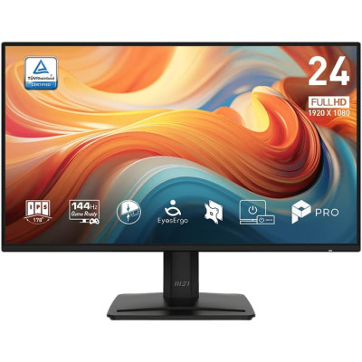 MSI Монітор MSI 23.8" PRO MP242-E14A D-Sub, HDMI, DP, MM, IPS, 144Hz, 1 ms, sRGB 121%, AdaptiveSync