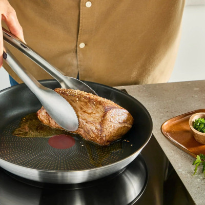 Tefal Сковорода Tefal Emotion+, 18см, нержавіюча сталь, бакеліт, чорний