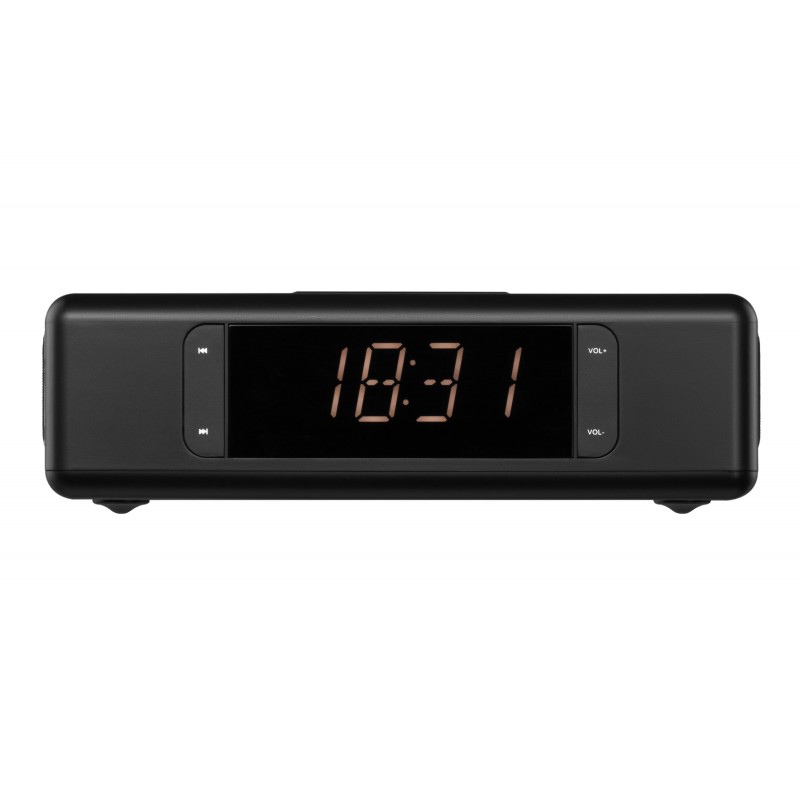 2E Акустична док-станція SmartClock Wireless Charging, Alarm Clock, Bluetooth, FM, USB, AUX Black