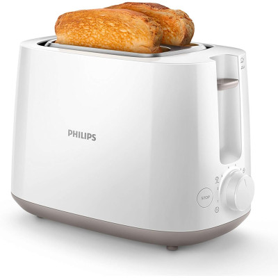 Philips Тостер Daily Collection, 830Вт, пластик, білий
