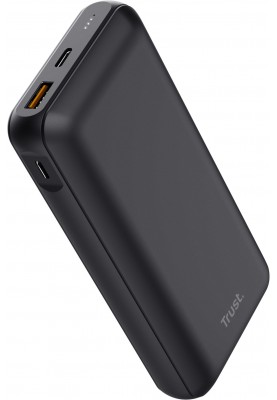 Trust Акумулятор портативний літій-іонний Power Bank Redoh, 20000мА·рік, USB-A/2хUSB-C, 18W, QC 3.0, PD, чорний