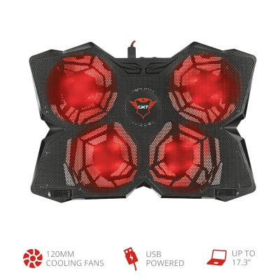 Trust Підставка для ноутбука GXT278 YOZU COOLING (17.3`) RED LED Black Trust Підставка для ноутбука GXT278 YOZU COOLING (17.3`) RED LED Black