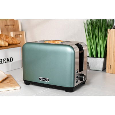 ARDESTO Тостер Mint Harmony T-F400G 800Вт, метал, м'ятний+сріблястий