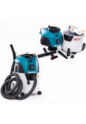 Makita Пилосос професійний VC2512L, 1000Вт, 210мБар, контейнер 25л, розетка 2600Вт, 7кг