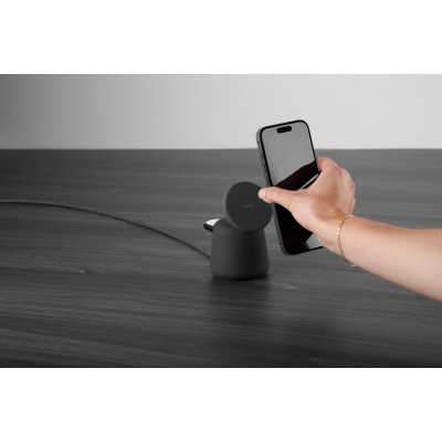 Belkin Зарядне бездротовий пристрій 2в1 MagSafe iPhone/Watch/AirPods, Charcoal Mass