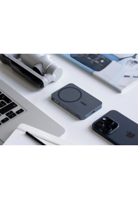 2E Акумулятор портативний літій-іонний Power Bank Wireless QI 5000мА·год, 20Вт, PD, синій