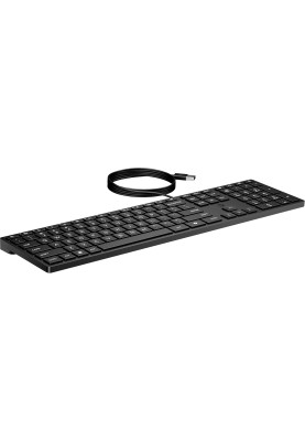 HP Клавіатура мембранна НР 320K, 109key, USB-A, EN/UK, чорний