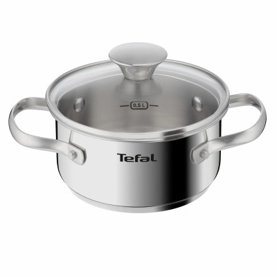 Tefal Кастрюля Tefal Minis, з кришкою, 1л, нержавіюча сталь, скло
