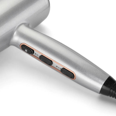BaByliss Фен Babyliss Cosmos, 2100Вт, 3 режими, іонізація, хол. обдув, 2 насадки, сірий BaByliss Фен Babyliss Cosmos, 2100Вт, 3 режими, іонізація, хол. обдув, 2 насадки, сірий