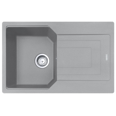 Franke Мийка кухонна Urban, фраграніт, прямокутник, з крилом, 780х500х220мм, чаша - 1, накладна, UBG 611-78, сірий камінь