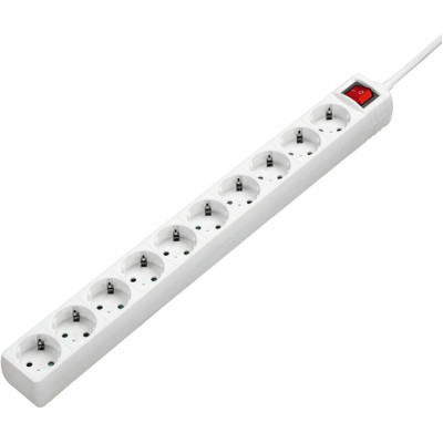 HAMA Мережевий подовжувач 10XSchuko 3G*1.5мм 3м White