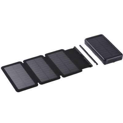 2E Портативний зарядний пристрій Power Bank Solar 20000mAh Black