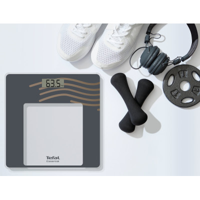 Tefal Ваги підлогові Dunes Collection, 150кг, AAAx2 немає у компл., скло, сірий