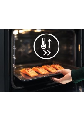 Electrolux Духова шафа електрична, 70л, А+, пара, дисплей, конвекція, ф-ція пароварки, чорний+нерж