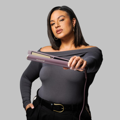 Remington Випрямляч AIRvive, 61Вт, темп.режимов-5, 150-230С, дисплей, кераміка, фіолетово-злотий