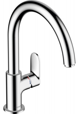 Hansgrohe Змішувач для кухні Vernis Blend M35, довж.виливу - 221мм, поворотний, 1важіль, KM260, хром