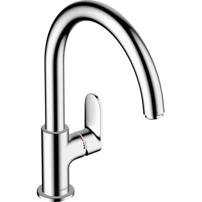 Hansgrohe Змішувач для кухні Vernis Blend M35, довж.виливу - 221мм, поворотний, 1важіль, KM260, хром