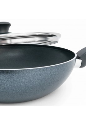 Tefal Сковорода ВОК з кришкою Generous Cook, 28см, алюміній, бакеліт, скло, чорний