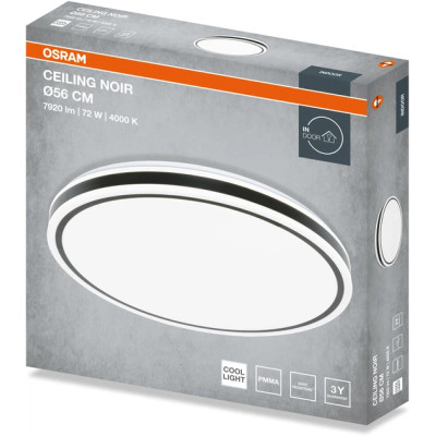 Osram Світильник накладний CEILING NOIR 600мм Round 72Вт 4000K Osram Світильник накладний CEILING NOIR 600мм Round 72Вт 4000K