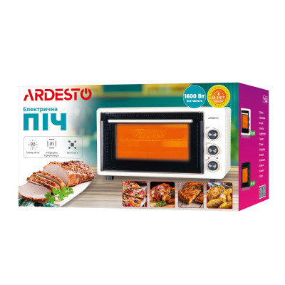 ARDESTO Електрична міні-піч  MEO-S50FBG - 1600Вт/50 л./конвекція/таймер/подвійне скло/бежева