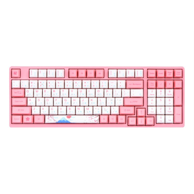 Akko Клавіатура механічна 3098B World Tour-Tokyo R2 98Key, TTC Speed Silver, BT/WL/USB-A, Hot-swappable, EN/UKR, RGB, Рожевий