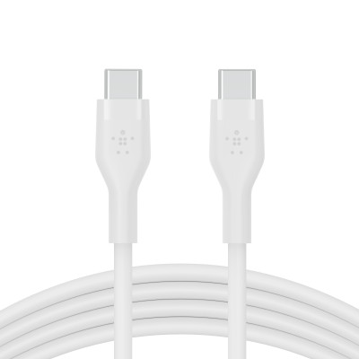 Belkin Кабель USB-С - USB-C силіконовий, з кліпсою, 2м, білий