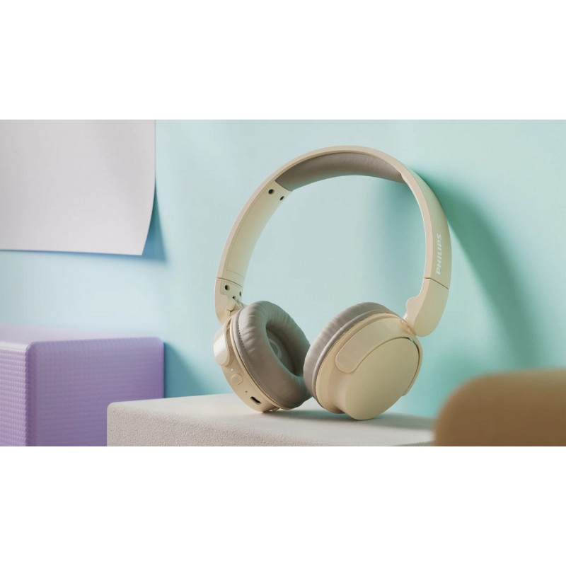 Philips Навушники On-ear TAH3209 BT 5.3, Wireless, Mic, Бежевий