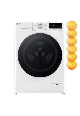 LG Прально-сушильна машина фронтальна, 9(5)кг, 1200, А, 48см, дисплей, пара, інвертор, білий