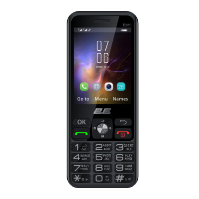 2E Мобільний телефон E280 2025 2.8" 2SIM, 1500мА•рік, чорний