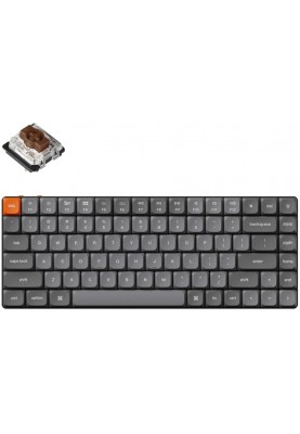 Keychron Клавіатура механічна K3 Max 84Key, Gateron MX 2.0 Brown, WL/BT/USB-A, QMK, EN/UKR, White Led, чорний